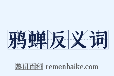 鸦蝉反义词是什么意思的图片